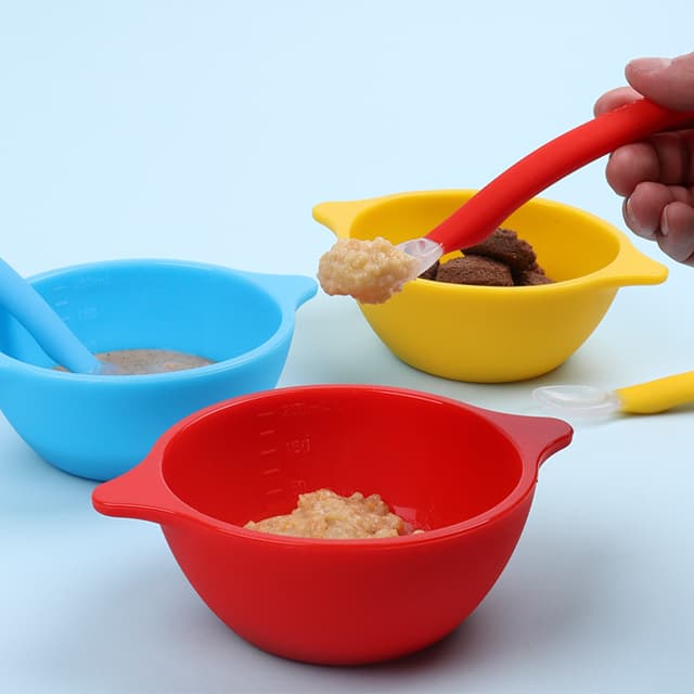 silicone baby bowl_ spoon